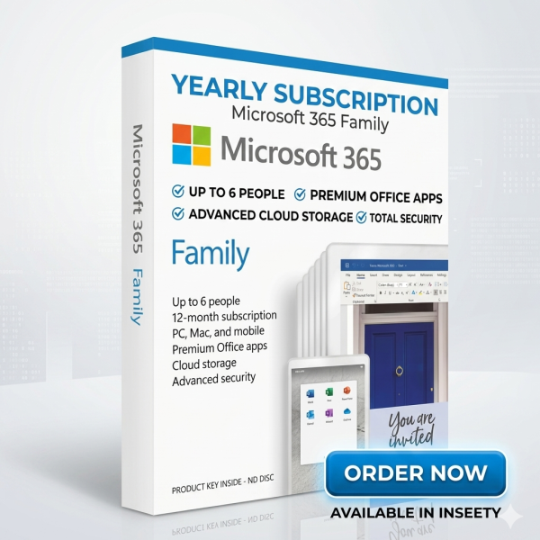Microsoft Office 365 Family Yearly Subscription KEY