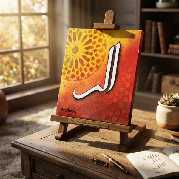 "Alif-Lam-Ra" Huruf-e-Muqatta'at Acrylic Painting – Modern Islamic Canvas Art by Amir Hamza